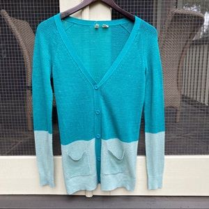 Anthropologie Moth Two Tone Cardigan